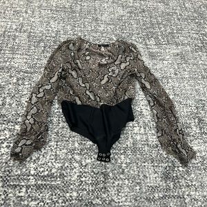 Snake print bodysuit